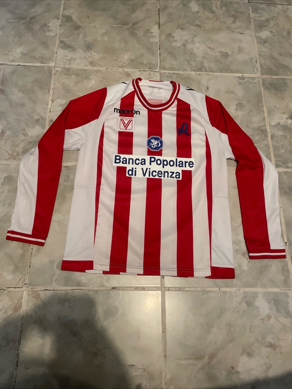 Vintage Vicenza Calico Macron 2012-13 Home Jersey SZ XS Long Sleeve